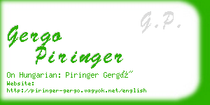 gergo piringer business card